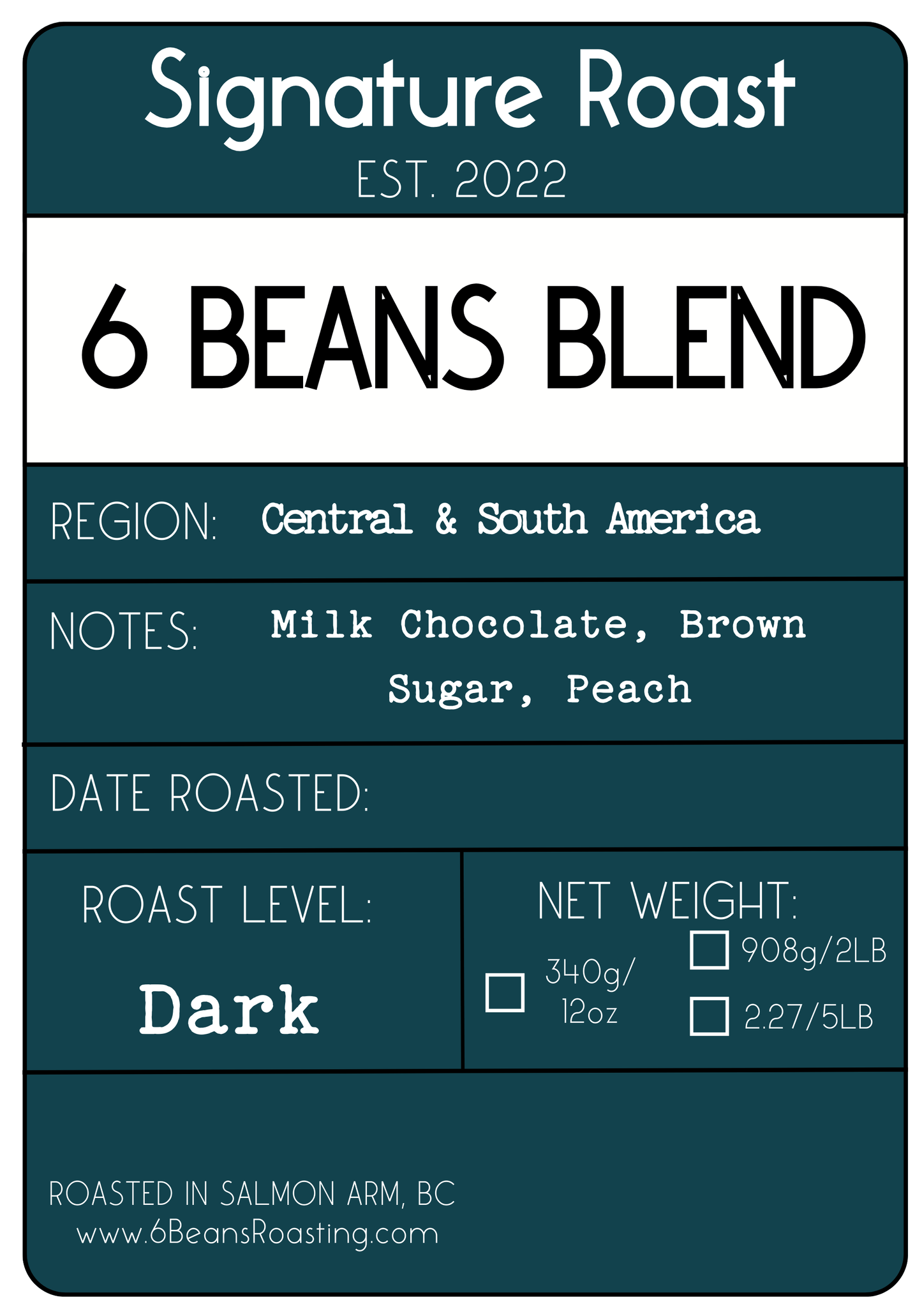 6 Beans Signature Blend