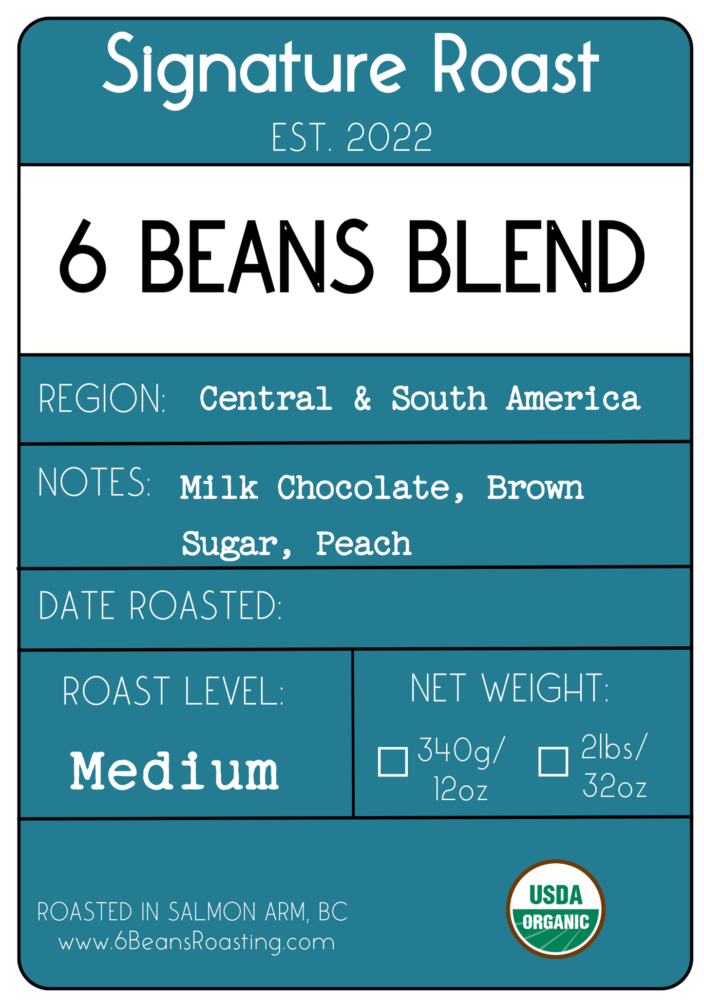 6 Beans Signature Blend - Organic